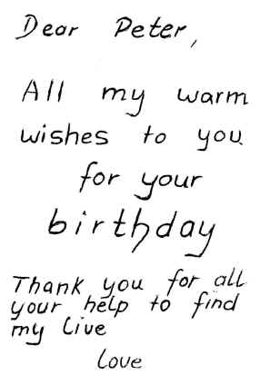 Letter from a client