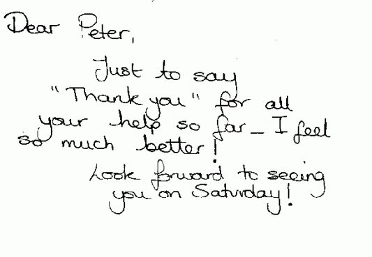 Letter from a client