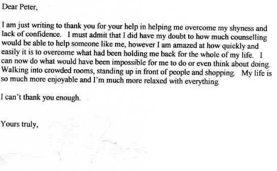 Letter from a client