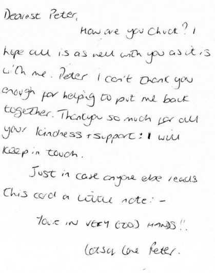 Letter from a client