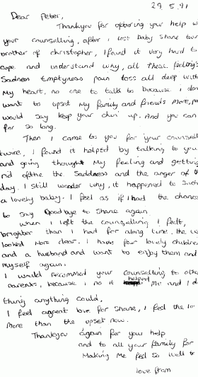 Letter from a client