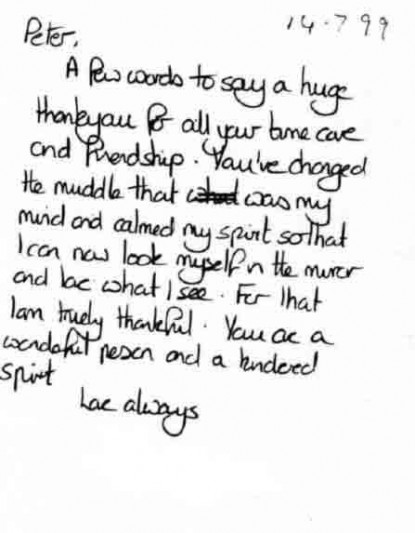 Letter from a client